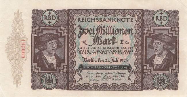 2 Millionen Mark 1923 ro.89a Ka